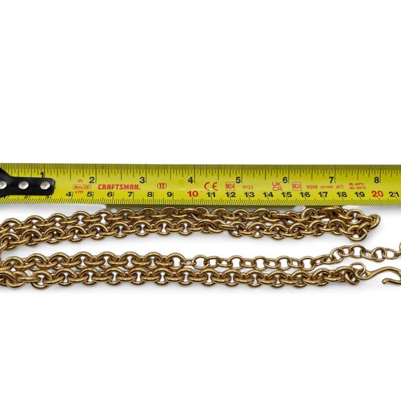 Vintage GIVENCHY Gold Tone Long Necklace 32" Gorgeous 90s Jewelry Hook Chain - Picture 8 of 8